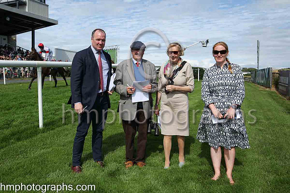 Raceday Stewards Paul Deegan, Mrs Alison Millar (Chairperson), Frankie Firzsimmins and Ms Tracy O'Meara Clerk of the Course at The Family Fun Raceday at Downpatrick Race Course on Wednesday 13th July