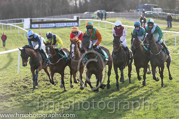 Race 6 1st - Court Frontier (IRE) (2 ) Jockey: Mr John J Fitzpatrick (7) - Trainer: A Fleming - yellow, blue sash