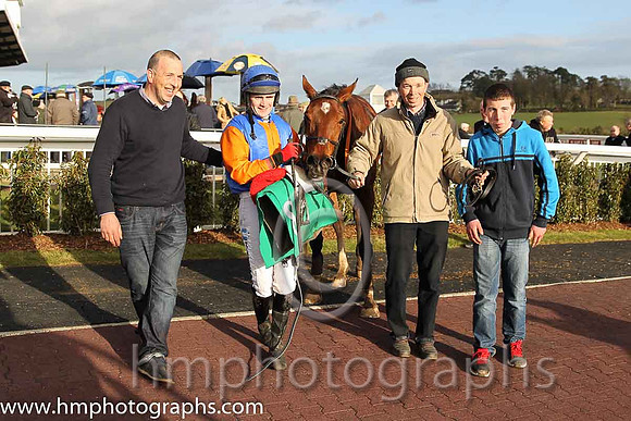 Race 5 1st - Magical Mother (IRE) (8 ) Jockey: K C Sexton - Trainer: J Beamish - blue, orange stripe