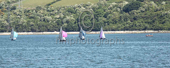 Leaders approaching the mark