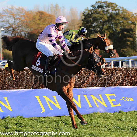 02nd Silviniaco Conti and N D Fehily ( 5 , pink,large purple spots ) Trainer - P F Nicholls , Owner - Chris Giles  Potensis Bloodstock Ltd