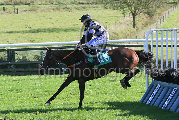 01st Laughing Trix and C D Maxwell ( 10 , blue and black diamonds ) Trainer - D A McLoughlin , Owner - Michael Joseph Doyle