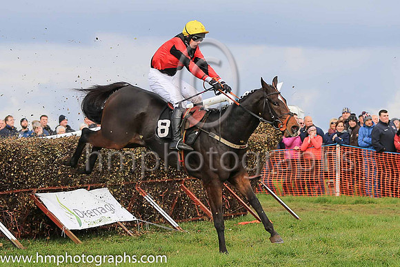 RALEAGH MOUNTAIN and M J O'Hare ( 8 , RED,black diabolo; red sleeves,black diabolo; yellow cap ) Trainer: C.A. McBratney,, Owner : Steele, T.T.
