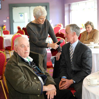 Pamela Ballentine interviewing Jim Dreaper - son of arkle's trainer Tom Dreaper - AA1V9381