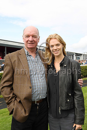 John Taylor with his daughter Sarah at Downpatrick Races. Sarah is taking a holiday at home from her job as a model with IMG in New York.
