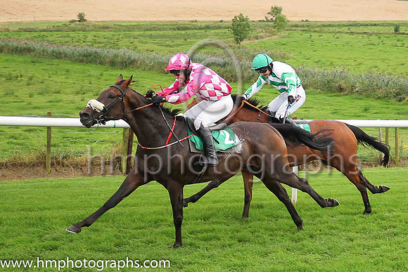 01st Fourknocks and Mr T Reilly ( 2 , pink and white diamonds ) Trainer - J C McConnell , Owner - Rockview Racing Club