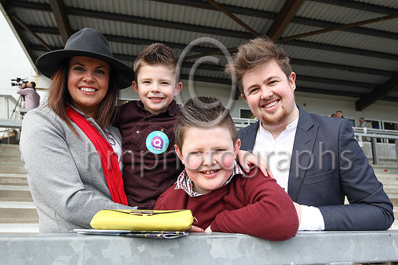 Emma Mullen, Daithi and Darra Neary and Miceal Mullen at Downpatrick Races