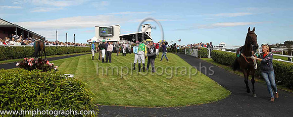 The parade ring at Downpatrick Racecourse Ladies Day