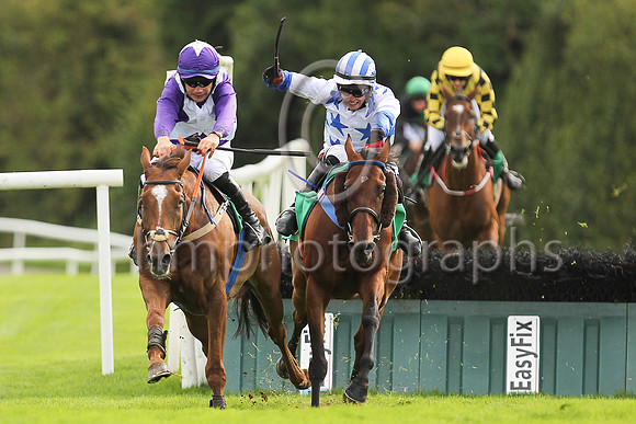 01st Tranquil Magic and J J Slevin ( 4 , white, blue stars ) Trainer - C Bowe , Owner - J J Devaney