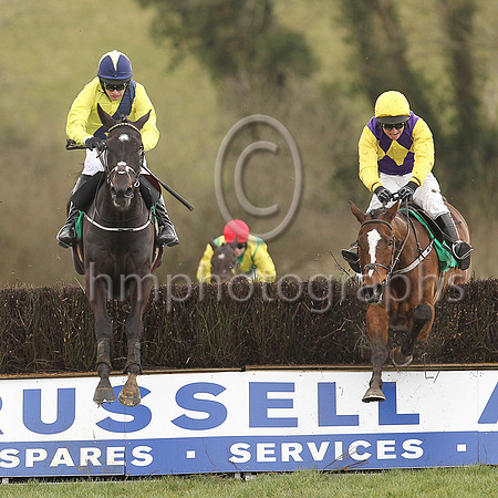 01st Timewaitsfornoone and Mr M J O'Hare 5 ( 3 , yellow, blue sash ) Trainer - A Fleming , Owner - Barry Connell