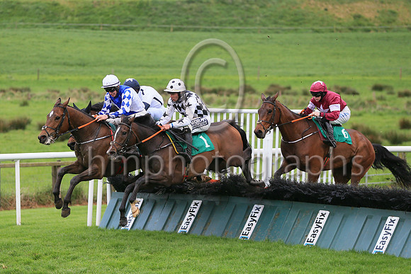 01st WILD SHOTand S. Fitzgerald (5) ( 1 , White and black diamonds ) Trainer - JOHN MCCONNELL , Owner - Cathal McGuckin