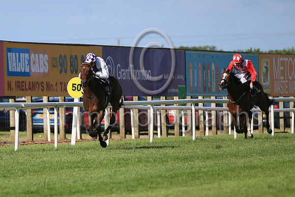 01st Dancila (3 white, purple panel ) Jockey: Kevin Manning , Trainer: J S Bolger