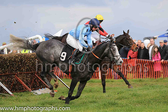 01st RAMORE WILL and N McParlan ( 9 , LIGHT BLUE,navy large spots; light blue sleeves; navy cap ) Trainer: I. R. Ferguson,, Owner : William Porter