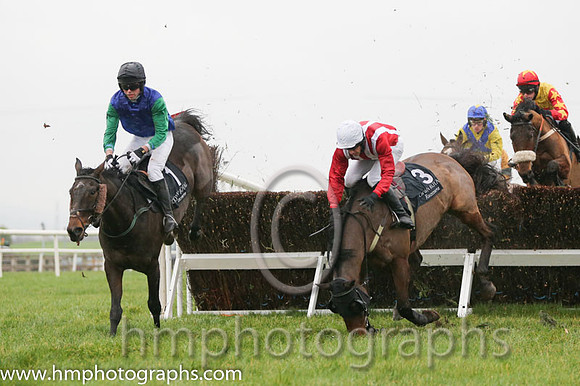 06 Tyrone House and Mr M Watson - - 06th (1 ,blue, green sleeves ) Trainer - R K Watson  08 Kerrib Castle and Mr M McConville - F - 08th (3 ,red and white stripes ) Trainer - Stephen McConville