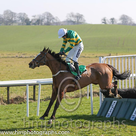 01st - Salsa Sensation (07)  R Walsh < Trainer : T M Walsh  orange and green hoops