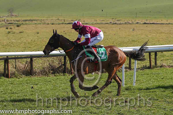 03rd - Utmost Zeal (02)  B J Cooper < Trainer : G Elliott  maroon, white star