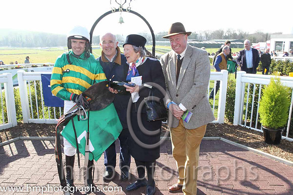 Ruby Walsh, Ted Walsh, Mrs Eveleigh Brownlow (Patron Downpatrick racecourse and Mr Noel Chance (retired Trainer)