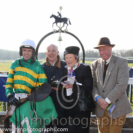 Ruby Walsh, Ted Walsh, Mrs Eveleigh Brownlow (Patron Downpatrick racecourse and Mr Noel Chance (retired Trainer)