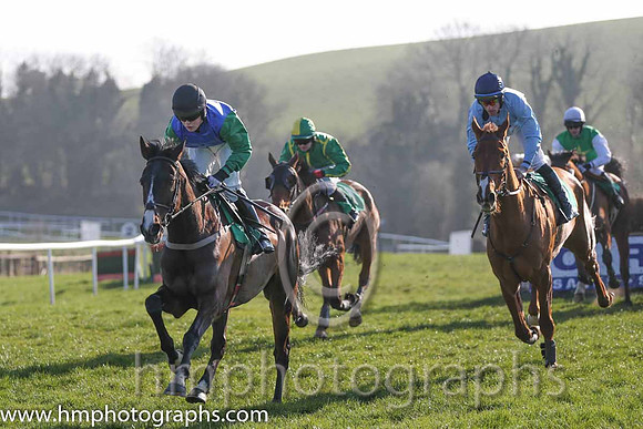 08th - Heavenly Brook (06)  L P Dempsey (5)  Trainer : R K Watson  blue, green sleeves