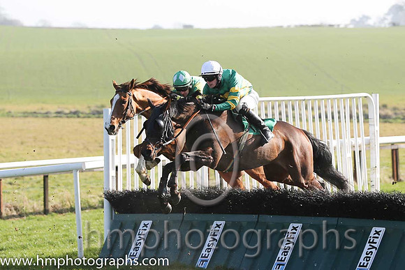 03rd - Jumptoconclusions (08)  D J Mullins (5)  Trainer : E J O'Grady  orange and green hoops