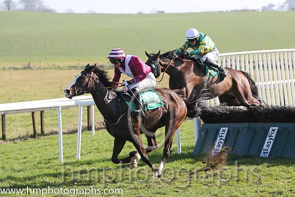 01st - Feel The Air (12)  D R Fox (3)  Trainer : M M McNiff  maroon, white chevron  03rd - Jumptoconclusions (08)  D J Mullins (5)  Trainer : E J O'Grady  orange and green hoops