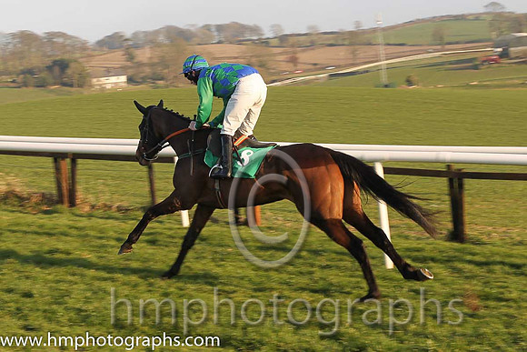 08th - Pres De Moi (08)  S J Crimin (7)  Trainer : P J Rothwell  green and blue check