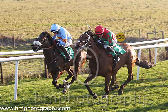 03rd - Ballybryan (01)  Mr D G Lavery (5)  Trainer : J A Nash  light blue and orange hoop  01st - Celldomfed (02)  Mr F Maguire (7)  Trainer : A Maguire  red, green spot