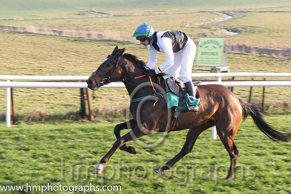 07th - Easy To Find (06)  Mr J F O'Meara (5)  Trainer : Denis Hogan  black, white chevron