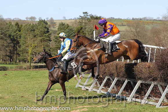02nd - Theatre Mole (9)  B O'Neill - Trainer: Colin Bowe - yellow  blue halved  01st - Mia's Storm (1)  N McParlan - Trainer: S R B Crawford - orange, purple star