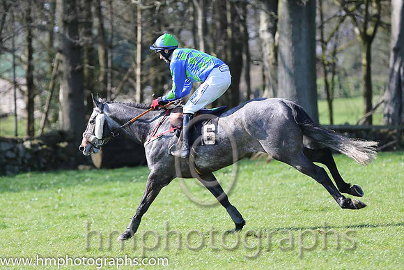 03rd - Inatick (6)  D G Lavery - Trainer: B R Hamilton - royal blue and light green diamonds