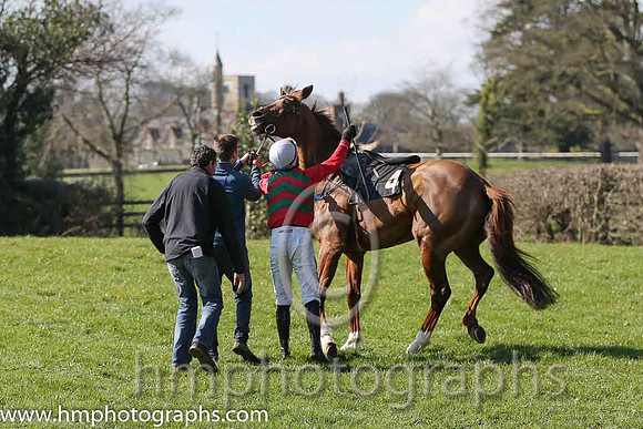 02nd - Maple Mons (4)  B O'Neill - Trainer: D M Christie - red, green chevrons