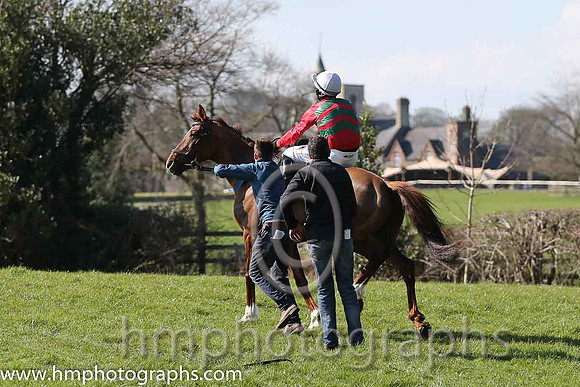 02nd - Maple Mons (4)  B O'Neill - Trainer: D M Christie - red, green chevrons