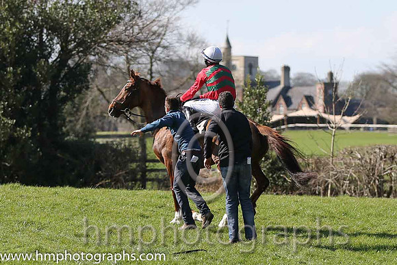 02nd - Maple Mons (4)  B O'Neill - Trainer: D M Christie - red, green chevrons