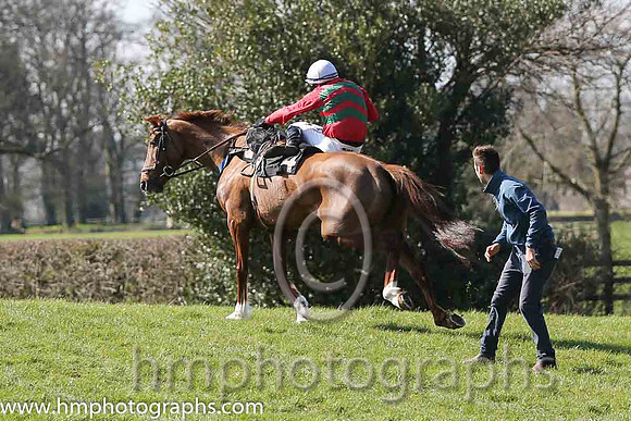 02nd - Maple Mons (4)  B O'Neill - Trainer: D M Christie - red, green chevrons
