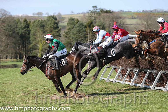 03rd - The Sophster (8)  Derek O'Connor - Trainer: Ben Arthey - green, red diamond  01st - Carrigeen Acebo (1)  Ms L Lalor - Trainer: R H Lalor - light blue  red qtrd