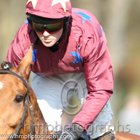 03rd - Infrontofthejudge (8)  J Cresswell - Trainer: J J Lambe - maroon, royal blue stars