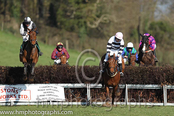 05th F - Ballyoptic (1)  Derek O'Connor - Trainer: I R Ferguson - black  white qrtd  01st - Gonal (7)  N Gault - Trainer: John Bryson - black  white hoops