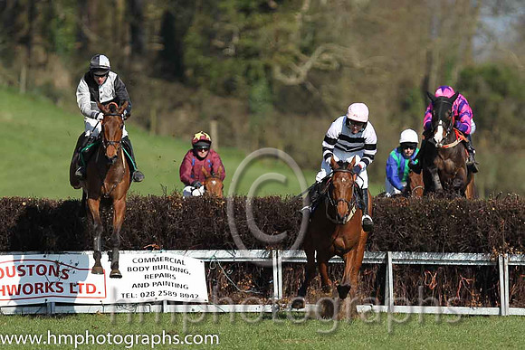 05th F - Ballyoptic (1)  Derek O'Connor - Trainer: I R Ferguson - black  white qrtd  01st - Gonal (7)  N Gault - Trainer: John Bryson - black  white hoops