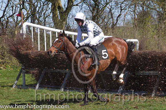 09th PU Jimmy Breekie ( 5 )  Derek O'Connor - Trainer : S R B Crawford - blue  white check, white cap