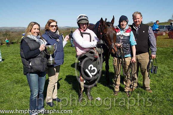 01st Kinley ( 13 )  N McParlan - Trainer : I R Ferguson - pink, black hollow box