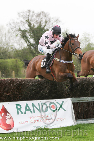 01st Sister Saragh ( 10 ) and Derek O'Connor - Trainer : Aidan Fitzgerald - pink, black stars