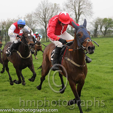 01st Oneforthenure ( 13 ) and N McParlan - Trainer : Graham McKeever - red and white qtrd and 02nd Bombay Bella ( 2 ) and J J Codd - Trainer : Paul Martin Pierce - red, white seams
