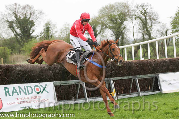 04th F Caramaleta ( 3 ) and B O'Neill - Trainer : Paul Martin Pierce - red, white seams