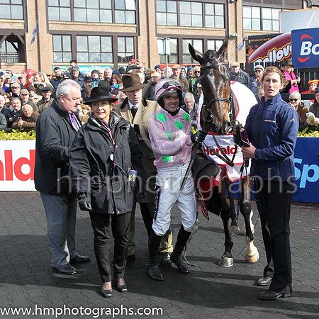 01st Douvan (FR) ( 3 , pink, light green stars ) and R. Walsh - Trainer : W.P. Mullins - Owner : Mrs S Ricci