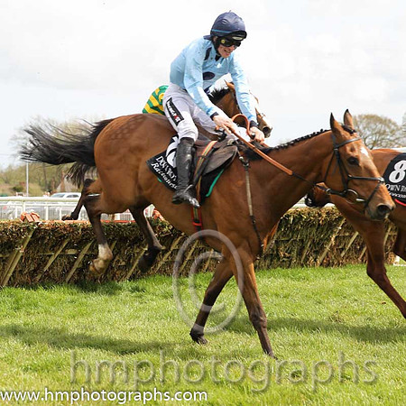 03rd Areema ( 10 , light blue, three black spots ) and D.E. Mullins - Trainer : I. R. Ferguson - Owner : W. Porter