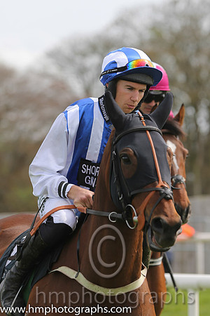 02nd Killultagh Sarah ( 6 , blue and white stripes ) and A.P. Heskin - Trainer : C.A.McBratney - Owner : Mrs Rose Boyd