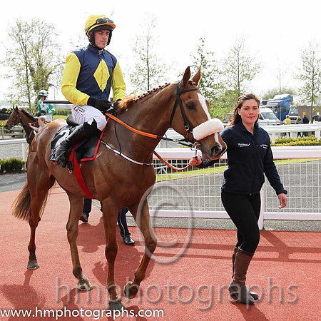 01st Flaxen Flare ( 2 , blue, yellow diamond ) and B. O'Neill (3) - Trainer : Gordon Elliott - Owner : Mrs P Sloan