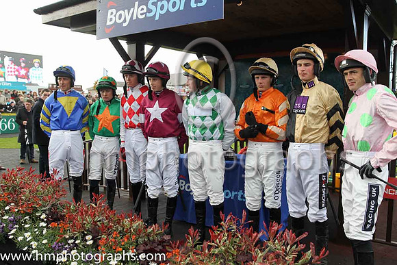 Davy Russell, Mark Enright, Keith Donoghue, Bryn Cooper, Tom O'Brien, Paul Townend, Danny Mullins and Ruby Walsh