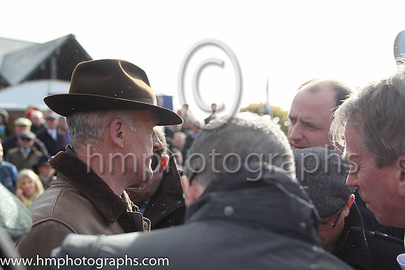 Willie Mullins talking to the press