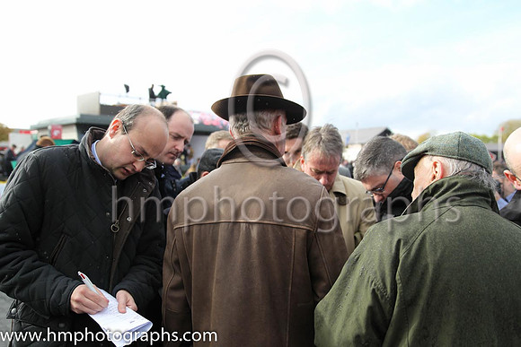 Willie Mullinds talking to the press